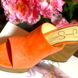Jessica Simpson  Orange Wedge Heels